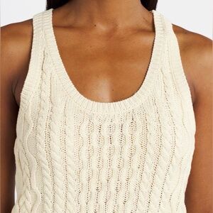 Free People Cream High Tide Cable Sweater Tank Top